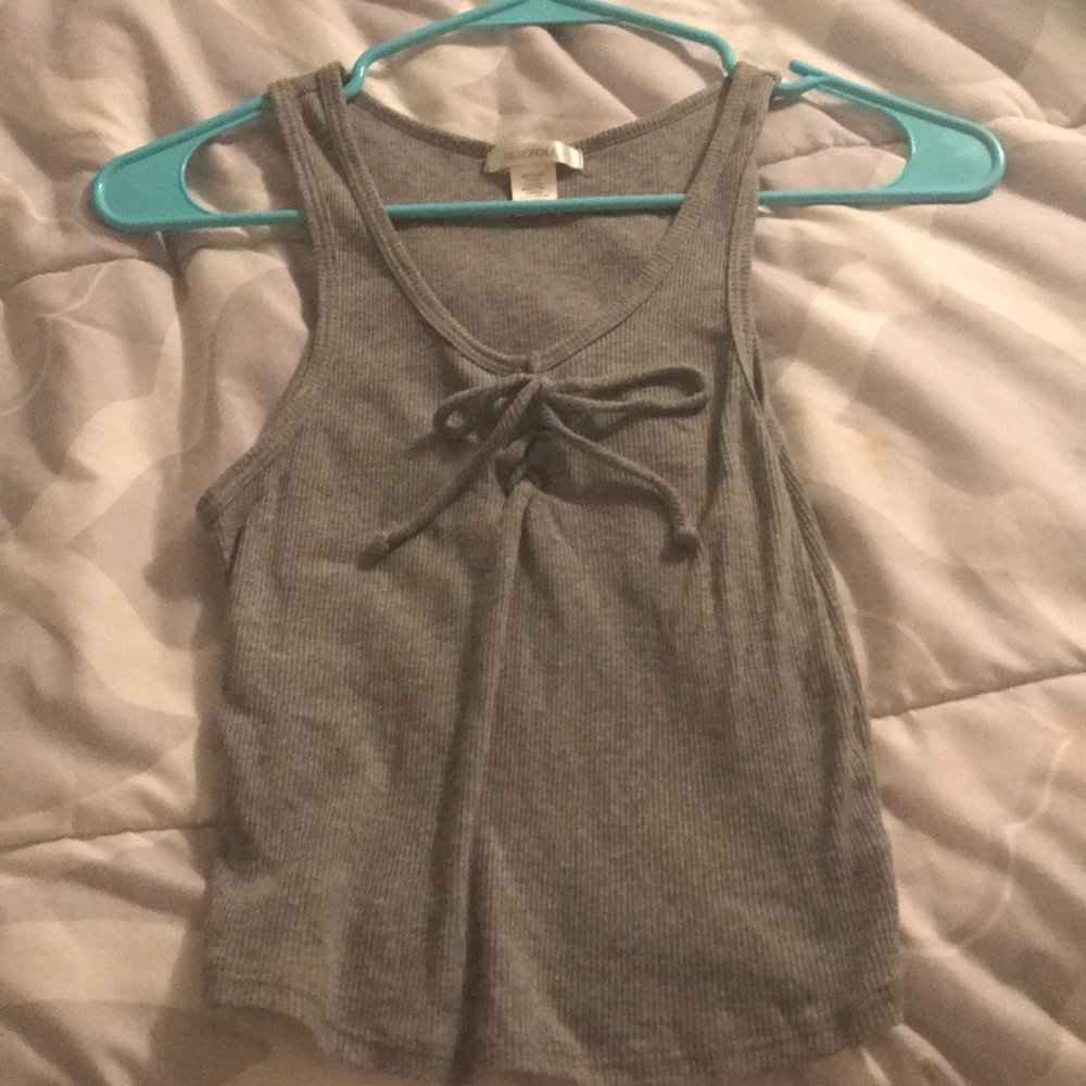 Grey Tied Tank Top
